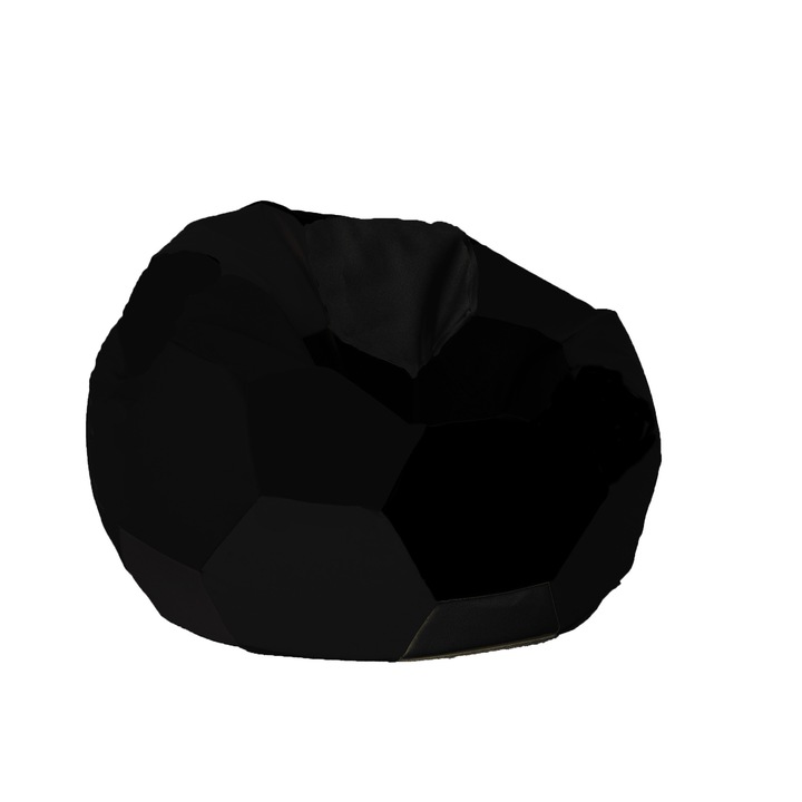 Fotoliu Minge Telstar - Baby - Teteron Black (pretabil si la exterior) umplut cu perle polistiren