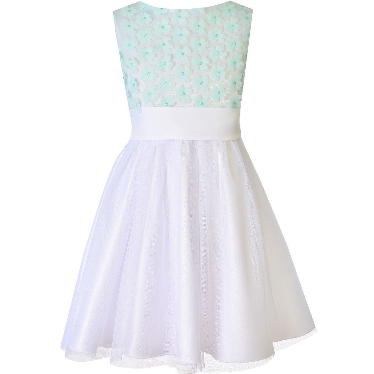 Rochie Lexi cu flori 3D, Marime 128, 7-8 ani