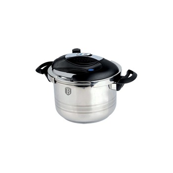 Oala sub presiune BerlingerHaus Turbo inox premium, 6 l, timer pe capac Oala sub presiune BerlingerHaus Turbo inox premium, 6 l, timer pe capac