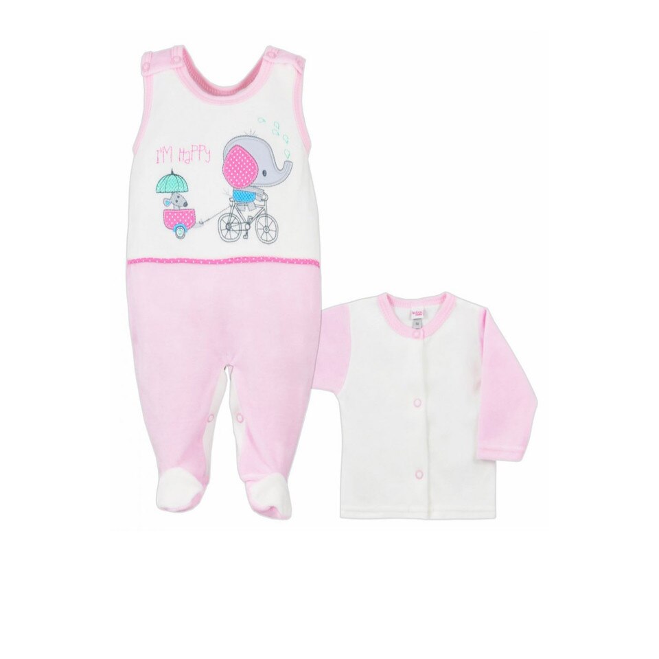 Compleu 2 piese pentru bebelusi Koala 3561-R, Roz