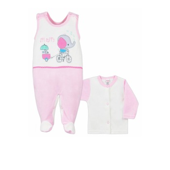 Compleu 2 piese pentru bebelusi Koala 3561-R, Roz Compleu 2 piese pentru bebelusi Koala 3561-R, Roz