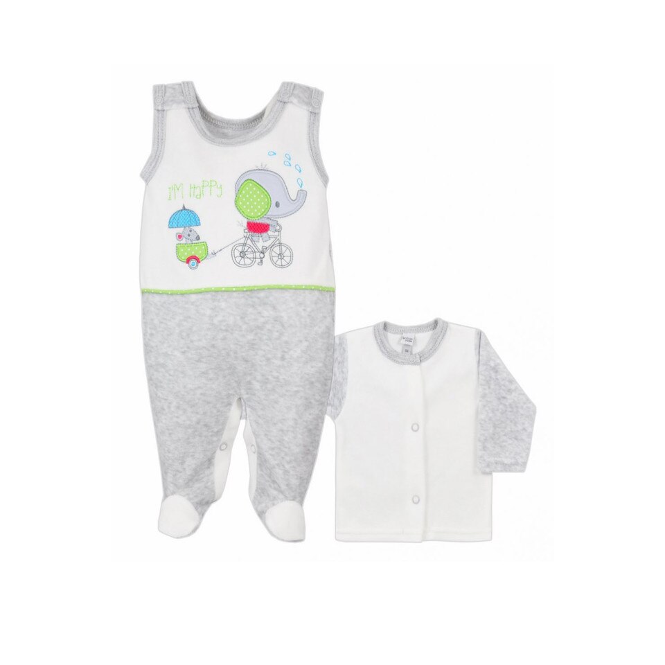 Compleu 2 piese pentru bebelusi Koala 3561-G, Gri