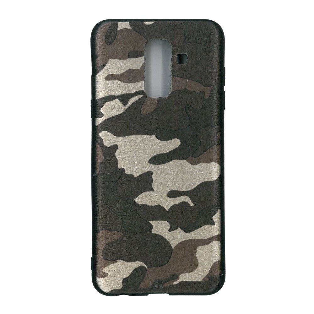 Husa din silicon, EuroCELL, pentru Samsung Galaxy A6 Plus 2018, print army maro