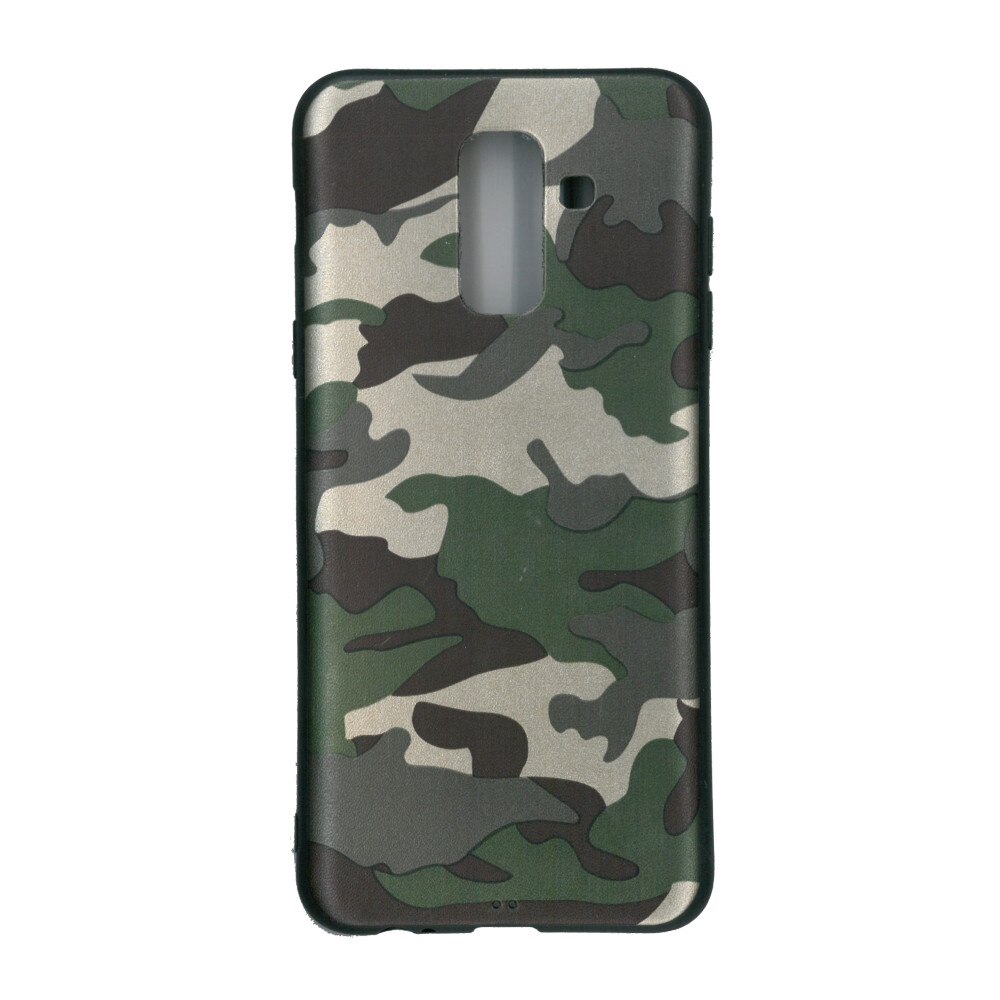 Husa din silicon, EuroCELL, pentru Samsung Galaxy A6 Plus 2018, print army verde