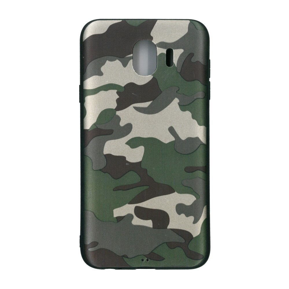 Husa din silicon, EuroCELL, pentru Samsung Galaxy J4 2018, print army verde