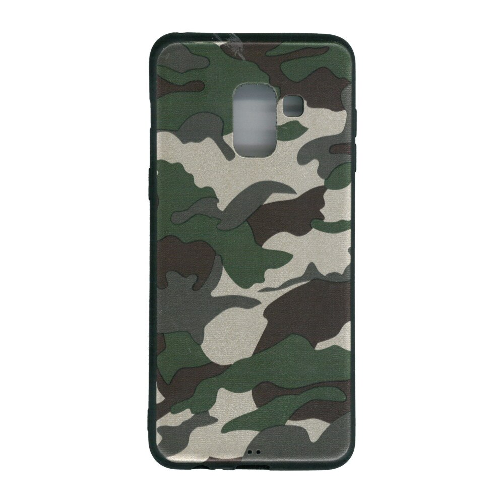 Husa din silicon, EuroCELL, pentru Samsung Galaxy A8 2018, print army verde