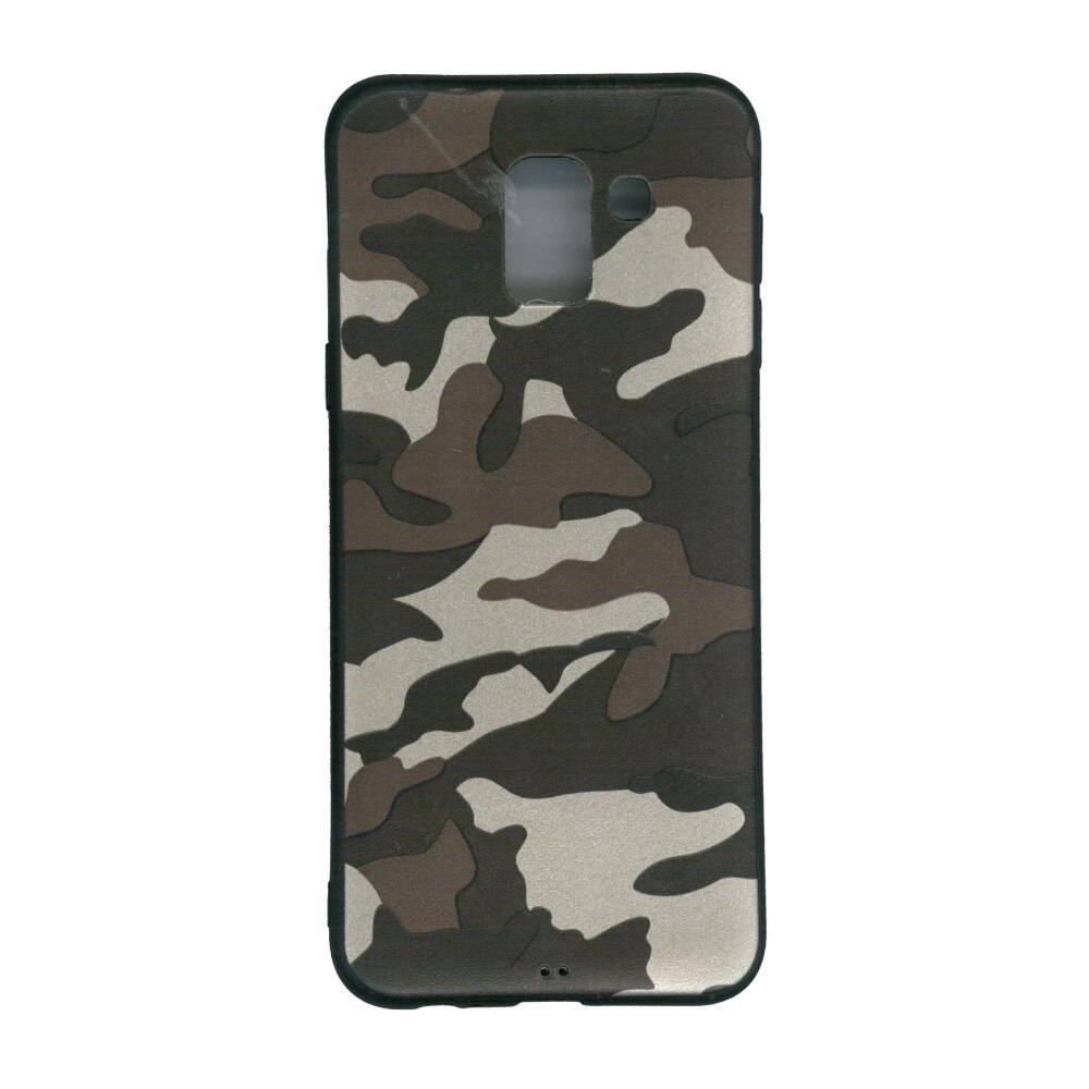 Husa din silicon, EuroCELL, pentru Samsung Galaxy J6 2018, print army maro