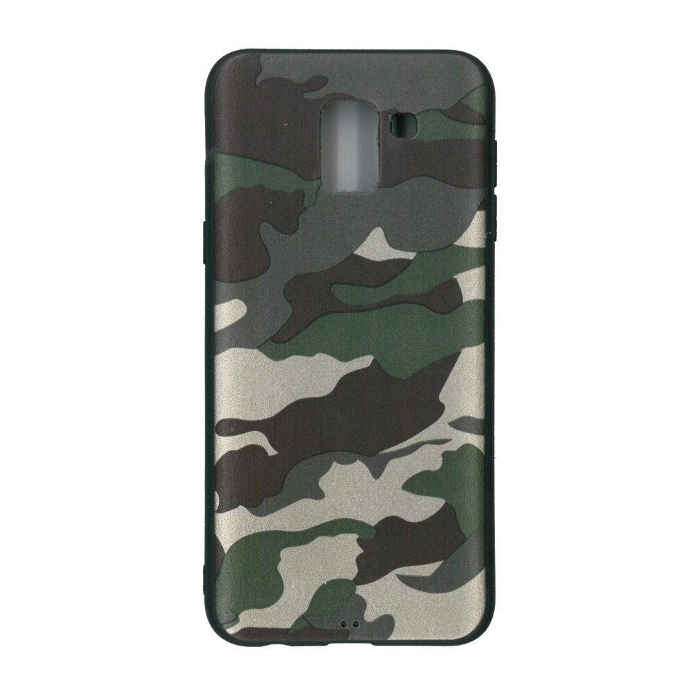 Husa din silicon, EuroCELL, pentru Samsung Galaxy J6 2018, print army verde