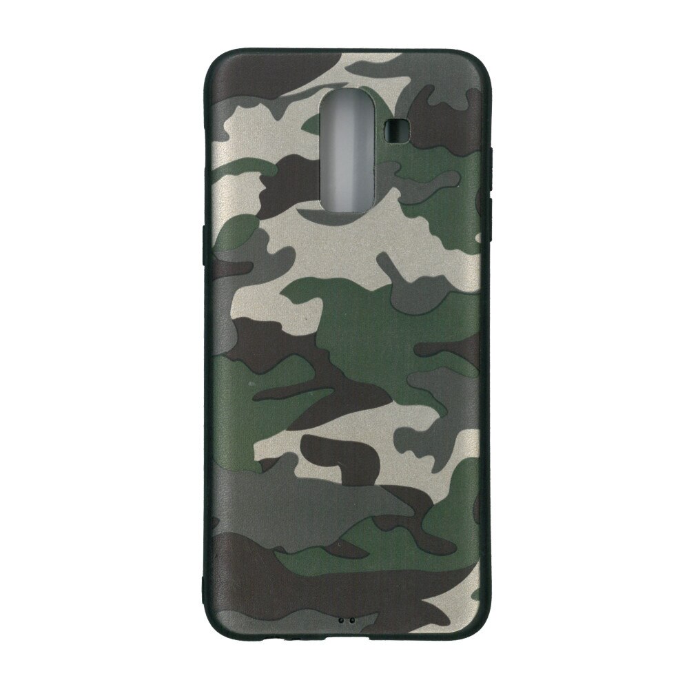 Husa din silicon, EuroCELL, pentru Samsung Galaxy J8 2018, print army verde
