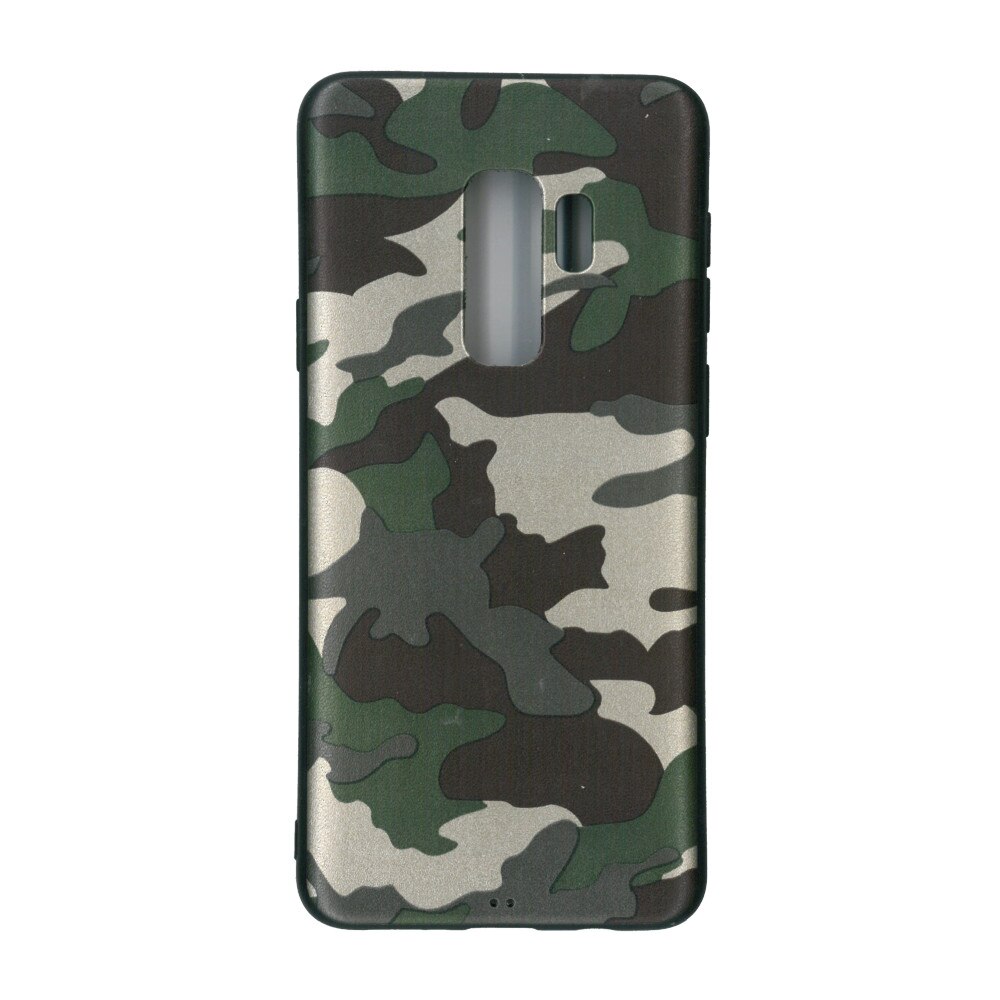 Husa din silicon, EuroCELL, pentru Samsung Galaxy S9 Plus, print army verde
