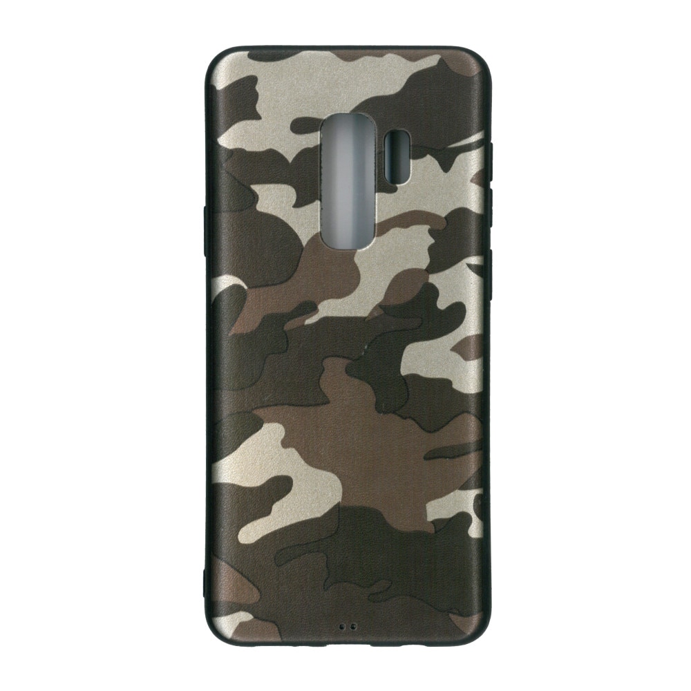 Husa din silicon, EuroCELL, pentru Samsung Galaxy S9 Plus, print army maro
