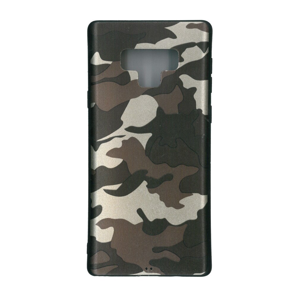 Husa din silicon, EuroCELL, pentru Samsung Galaxy Note 9, print army maro