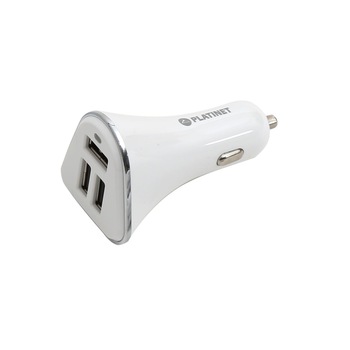 Incarcator Auto Platinet 3XUSB 5.2A + microUSB cable 1m alb Incarcator Auto Platinet 3XUSB 5.2A + microUSB cable 1m alb