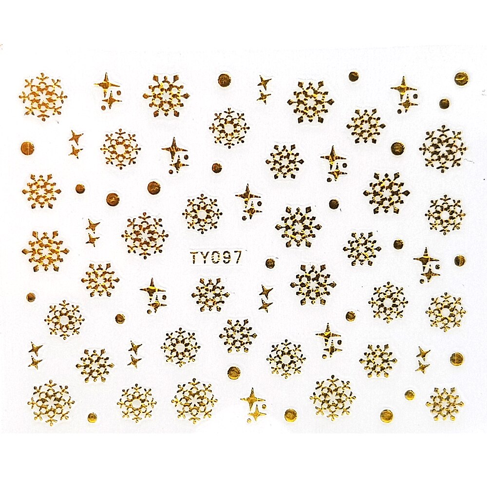 Sticker unghii 3D - TY097 - Aurii