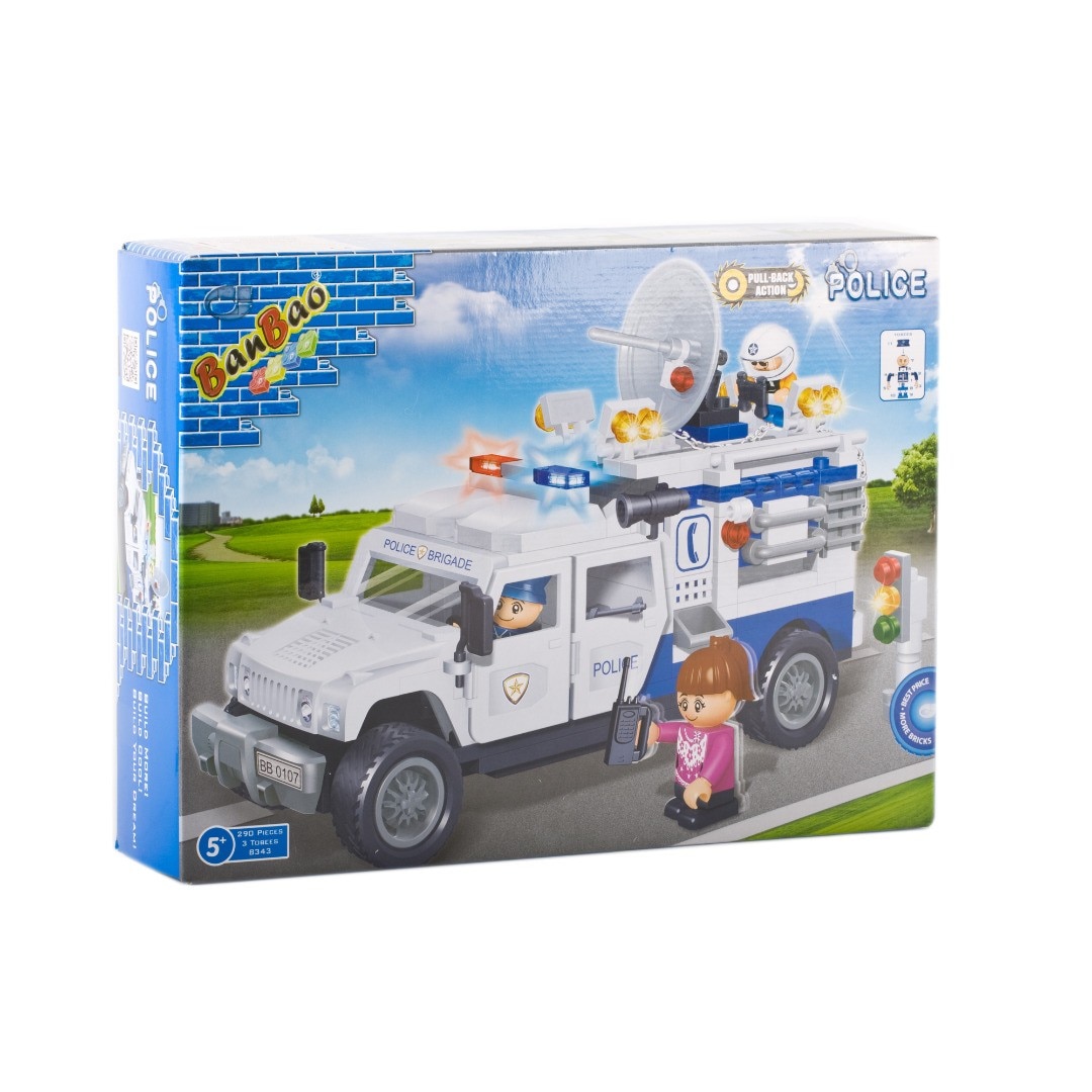 BanBao Set constructie Camion politie