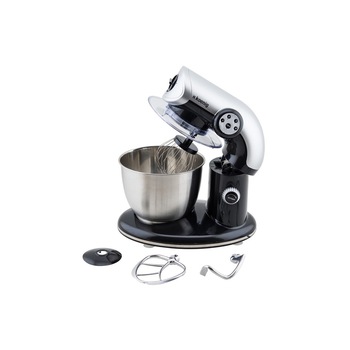 Mixer multifunctional de bucatarie H.Koenig, KM80, capacitate mare, 5.5 L, brat ajustabil, functie de framantare a aluatului, functie pulse, accesorii incluse, negru Mixer multifunctional de bucatarie H.Koenig, KM80, capacitate mare, 5.5 L, brat ajustabil, functie de framantare a aluatului, functie pulse, accesorii incluse, negru