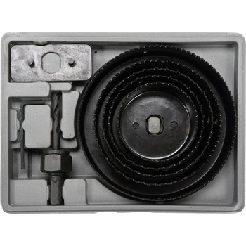 Set freze pentru scos cepuri din lemn VOREL, 8buc, 64 - 127mm Set freze pentru scos cepuri din lemn VOREL, 8buc, 64 - 127mm