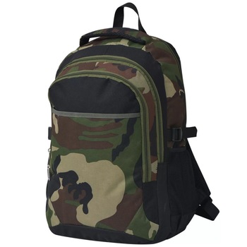 Rucsac pentru drumetie, vidaXL, 40 L, negru si camuflaj Rucsac pentru drumetie, vidaXL, 40 L, negru si camuflaj