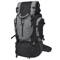 Rucsac pentru drumetii, vidaXL, XXL, 75 L, Negru si gri