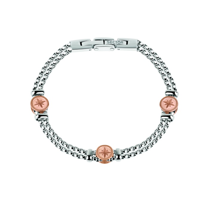 Bratara Sector SADQ35, Argintiu, Rose gold
