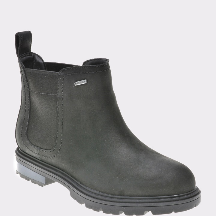 Ghete negre, de dama, CLARKS - 6129237, din piele naturala, 35.5