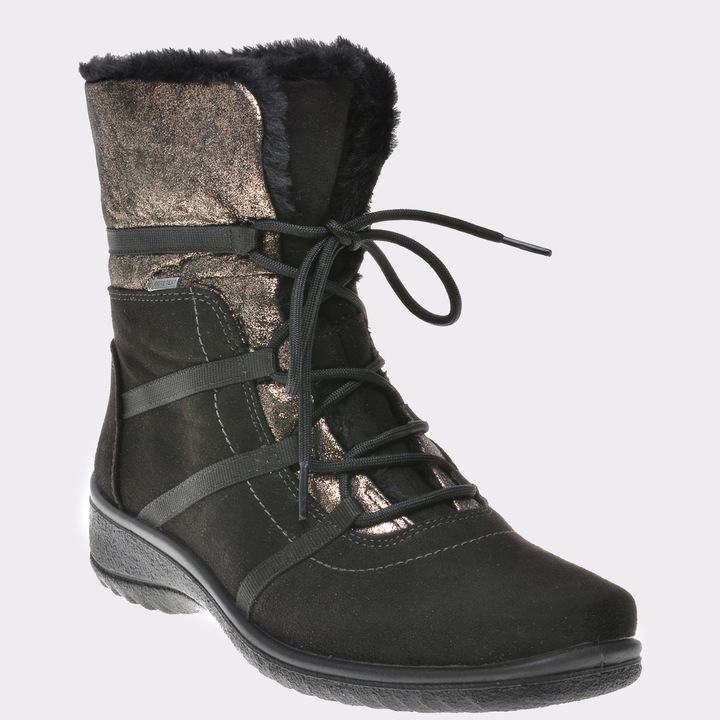 Ghete negre, de dama, ARA - 48523, din piele ecologica, 37