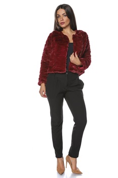 Jacheta blana Grace, Bordo, One Size Jacheta blana Grace, Bordo, One Size