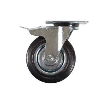 Roata cu frana, cauciuc, diametru 160 mm Roata cu frana, cauciuc, diametru 160 mm