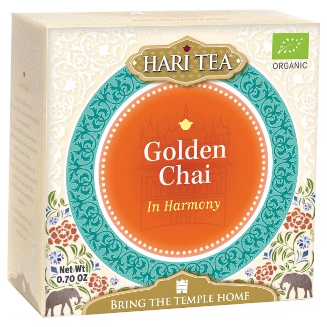 Ceai premium Hari Tea in harmony golden chai bio, 10 plicuri