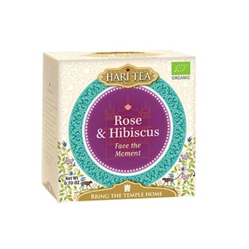 Ceai premium hari tea face the moment trandafiri si hibiscus bio, 10 plicuri