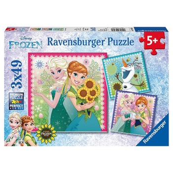 Puzzle Ravensburger - Frozen, 3 in 1, 3x49 piese Puzzle Ravensburger - Frozen, 3 in 1, 3x49 piese
