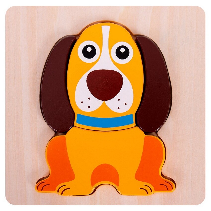 Puzzle din Lemn Jouéco, Puppy