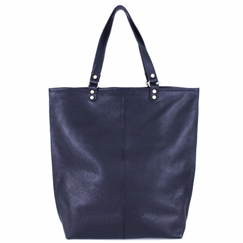 Geanta Shana din piele naturala pentru femei, albastru marin