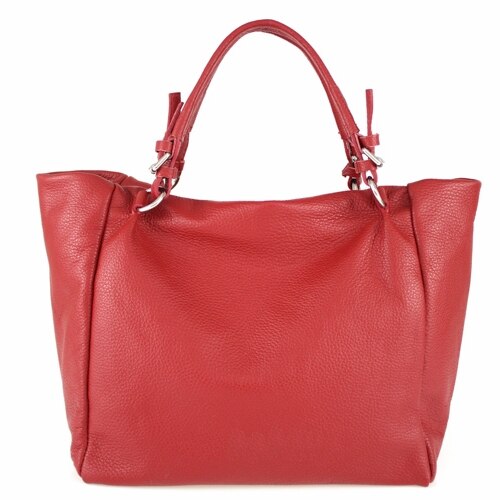 Geanta Liboria din piele naturala pentru femei, rosu