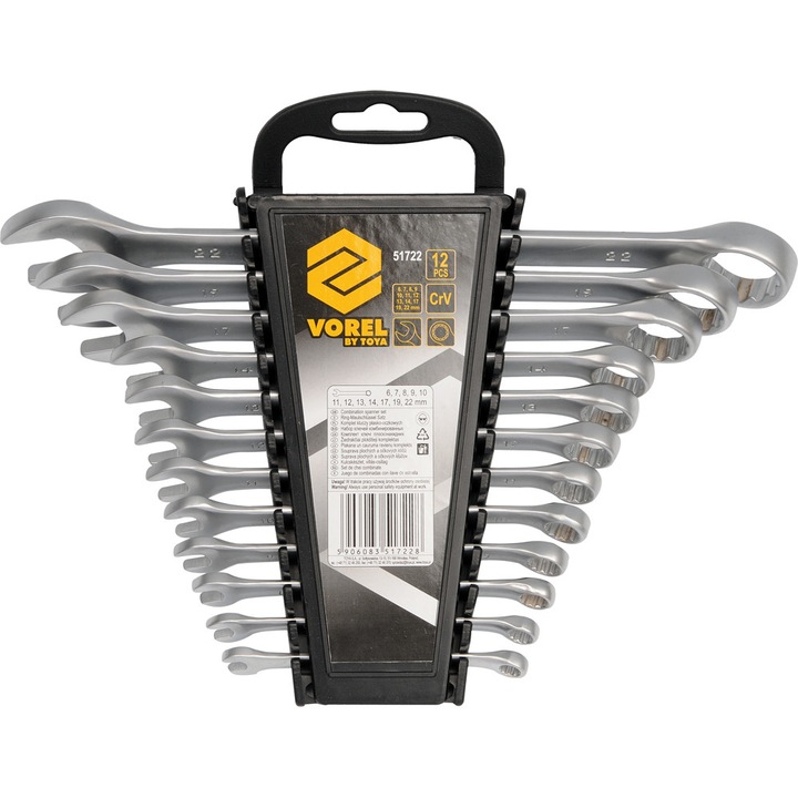 Set chei combinate VOREL, 6-22mm, 12buc, CrV
