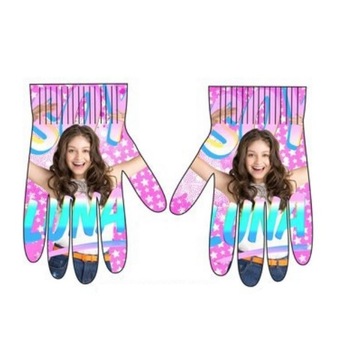 Manusi Soy Luna poliester,16-18 cm, roz Manusi Soy Luna poliester,16-18 cm, roz