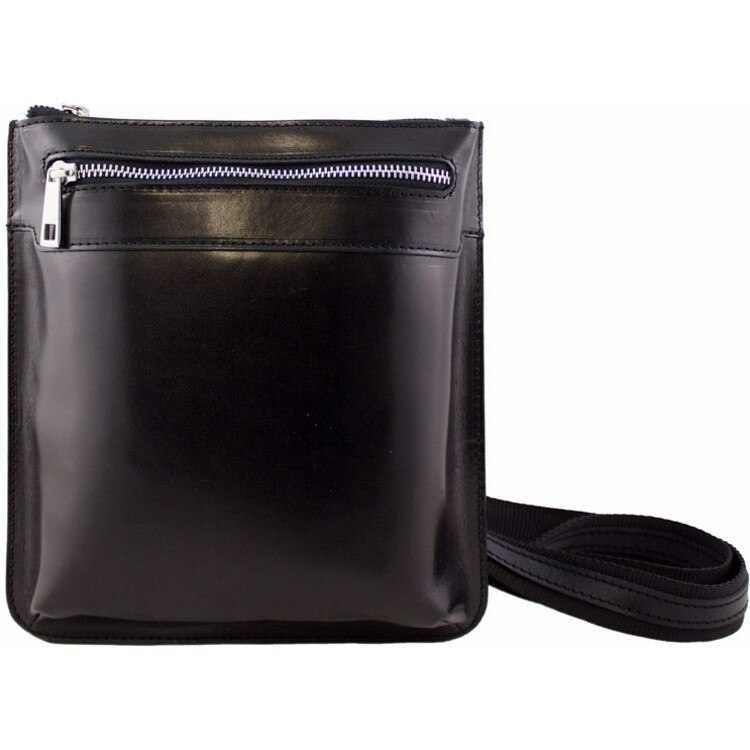 Geanta Martina din piele naturala pentru barbati, negru