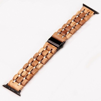 Curea Apple Watch din lemn, 38-40mm, Maro