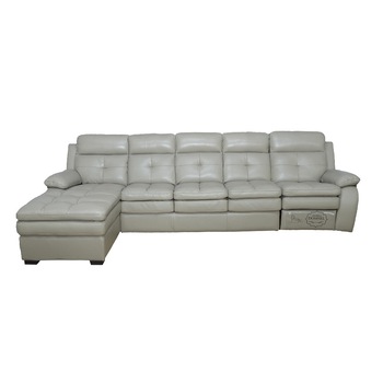 Coltar Md 2991, extensibil si cu recliner manual, piele naturala suprafata de contact, gri deschis, A 2155 aniline Coltar Md 2991, extensibil si cu recliner manual, piele naturala suprafata de contact, gri deschis, A 2155 aniline