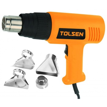 Pistol aer cald TOLSEN 2000W + 4 Duze incluse Complet Accesorizat Pistol aer cald TOLSEN 2000W + 4 Duze incluse Complet Accesorizat