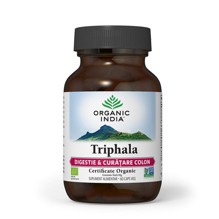 Bio India Triphala, Emésztésért, Vastagbéltisztításért, 60 kapszula