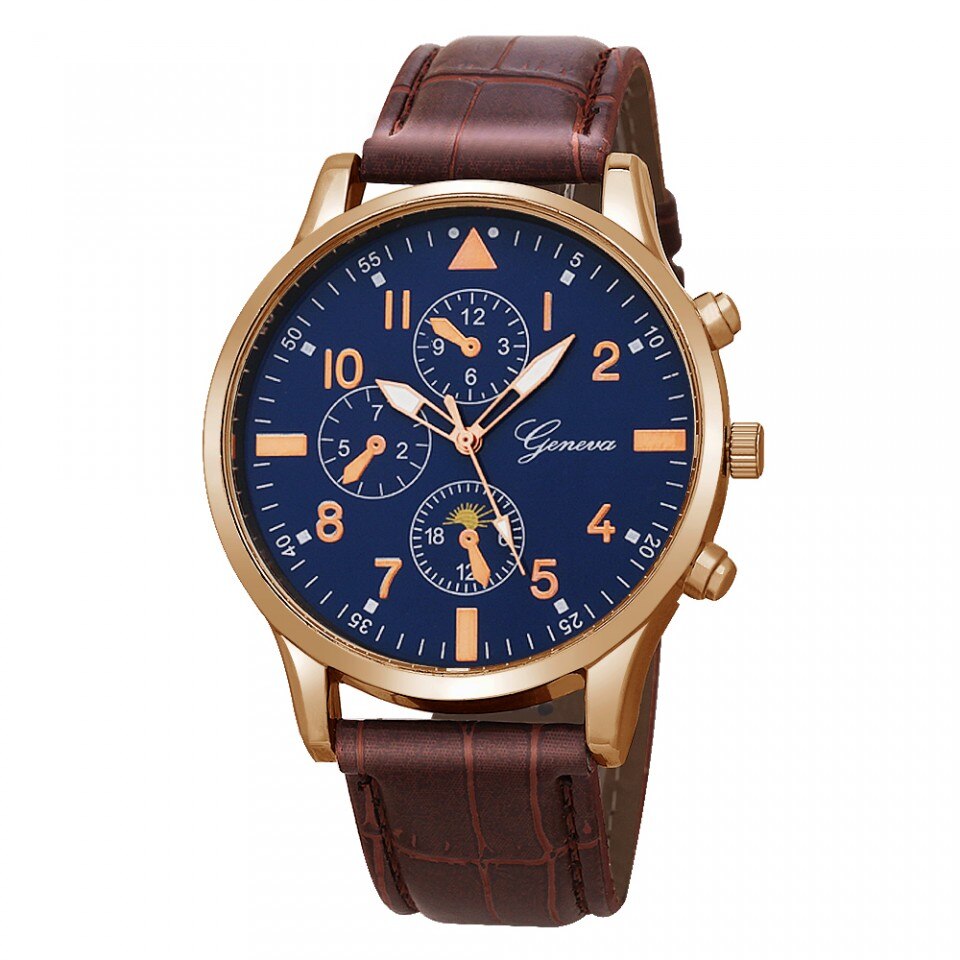 Ceas dama casual Geneva Alouette maro albastru
