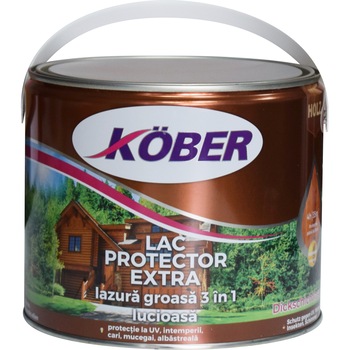 Lac protector extra KOBER pentru lemn mahon inchis 0.75L