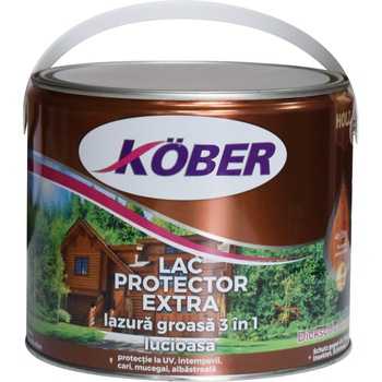 Lac protector extra KOBER pentru lemn nuc mediu 2.5L Lac protector extra KOBER pentru lemn nuc mediu 2.5L