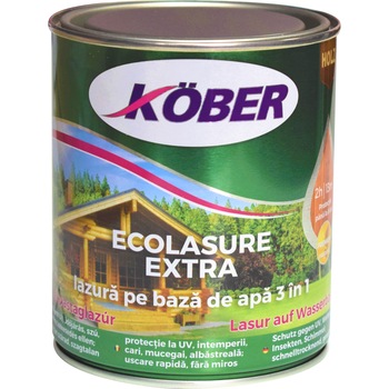 Lac pentru lemn KOBER Ecolasure extra incolor 0,75L Lac pentru lemn KOBER Ecolasure extra incolor 0,75L