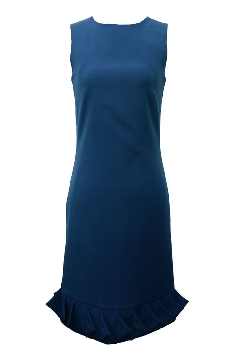 Rochie cu triunghiuri libere la terminatie, MUZA, Navy-blue, 36 EU