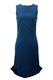 Rochie cu triunghiuri libere la terminatie, MUZA, Navy-blue, 36 EU