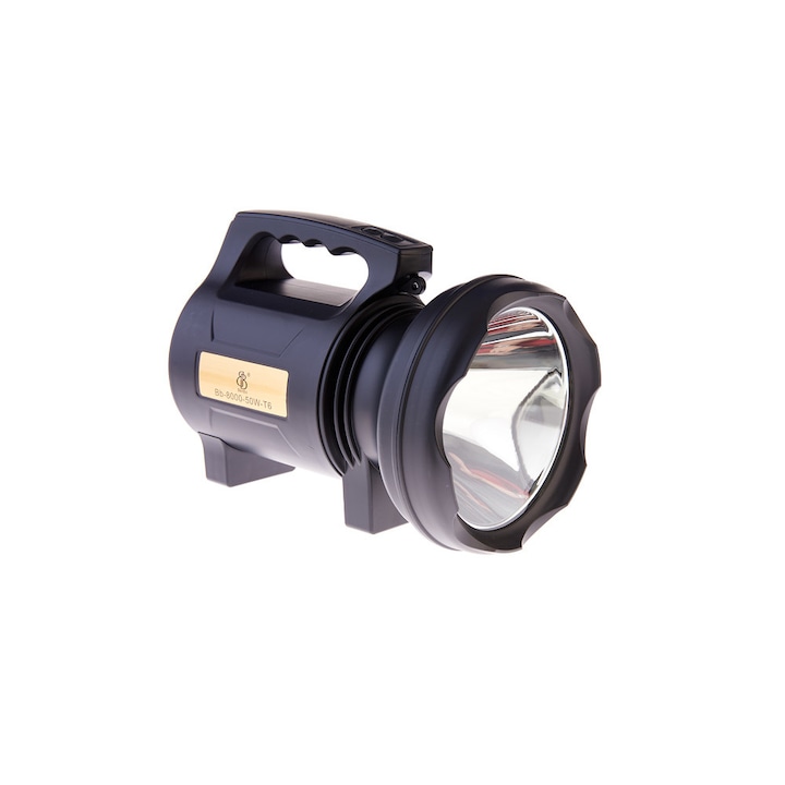 Преносимо фенерче Bigshot BB-8000-50W-T6, С Батерия, Черен