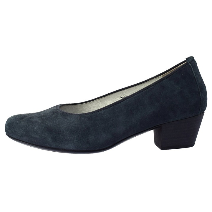 Pantofi dama, din piele naturala, marca Waldlaufer, 670501-1, negru, Negru