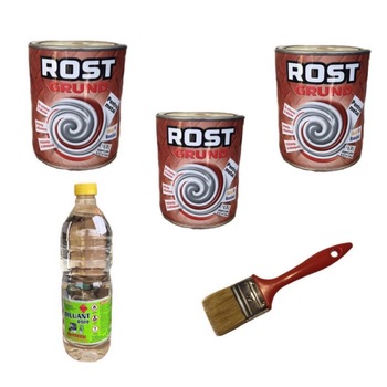 Pachet 3 bucati Grund pentru metal Rost, gri, 0.7l + pensula 50mm +Diluant D509, 0.9l Pachet 3 bucati Grund pentru metal Rost, gri, 0.7l + pensula 50mm +Diluant D509, 0.9l